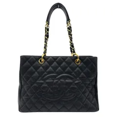 シャネル CHANEL GST チェーンショルダーバッグ A50995 14番台 ブラック ゴールド金具 キャビアスキン レディース ショルダーバッグ
