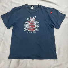 HEAD GOONIE　ヘッドグーニー　Tシャツ　半袖　くま　黒ひげ危機一髪　XLサイズ　メンズ　ブルーグレー　チャコールグレー