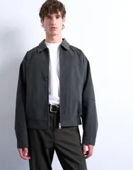 トップマン メンズ アウター コート スエード ジャケット Topman suede effect jacket in washed Washed Charcoal チャコール