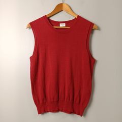 アーバンリサーチドアーズ URBAN RESEARCH DOORS ハイツイスト コットン ノースリーブ ニット【one／M相当】レッド系／赤系