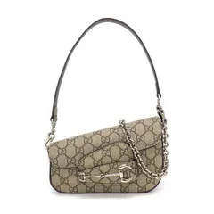 グッチ GUCCI ショルダーバッグ/2way・3wayバッグ ホースビット 1955 774209 ベージュ GGスプリームキャンバス シルバー金具 【中古】