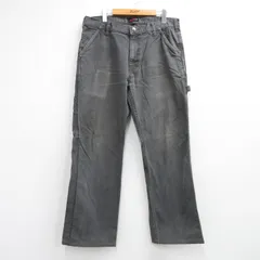 W34/古着 WOLVERINE パンツ メンズ ダック地 ペインター コットン グレー 26aug20