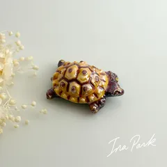 リクガメフェーブ　フェーヴ　フランス製　ミニチュア　陶器　雑貨　亀　爬虫類