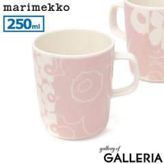 【日本正規品】 マリメッコ マグカップ おしゃれ 北欧 marimekko マグ カップ コップ 250ml ウニッコ柄 花柄 花 デザイン レンジ対応 食洗機対応 陶器 コーヒー 紅茶 ギフト プレゼント Unikko Kollaasi ピンク×ホワイト