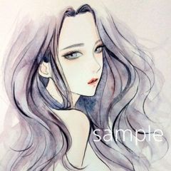 肉筆原画 水墨画 絵画 日本画 ドローイング 和装 美人画 - メルカリ