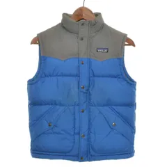 582472 Patagonia パタゴニア ◇ダウンベスト 00年製 68345 サイズL（12） キッズ 子ども 男の子 ブルー グレー