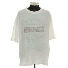 597472 OLD FENDI オールドフェンディ ◇Tシャツ ヴィンテージ サイズ50 メンズ イタリア製 ホワイト