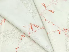 平和屋着物＊夏物　小紋　絽　草花文　洗える着物　CABK0676th
