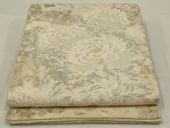 平和屋着物◎六通柄袋帯　唐織　草花文　金銀糸　正絹　逸品　AABL7811ou