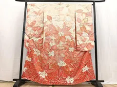 平和屋着物■豪華振袖　駒刺繍　草花文　金銀彩　正絹　逸品　BAAY5520yc