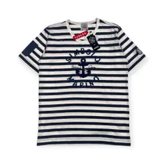 タグ付き 未使用品 SINA COVA シナコバ 船イカリワッペン マリンボーダー 半袖Tシャツ サイズ M /ホワイト×ネイビー/18120560のサムネイル
