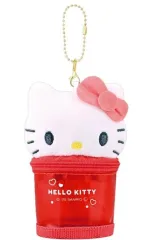 【新品】ぬいぐるみマスコット・ぬいぐるみバッジ ハローキティ カフェぬいポーチキーホルダー 「サンリオキャラクターズ」