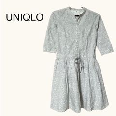 UNIQLO ユニクロ チュニック ワンピース 総柄 グレー系