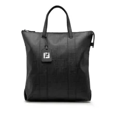 フェンディ ズッカ トートバッグ 7VA196 ブラック PVC メンズ FENDI【1-0281684】