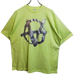VETEMENTS ヴェトモン 21AW ダブル アナーキー ロゴ 半袖 Tシャツ UE52TR290Y XS ライトイエロー/シルバー メンズ