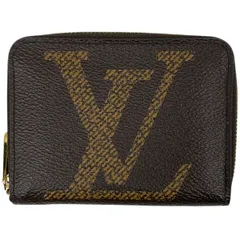 ルイ・ヴィトン Louis Vuitton ジッピー コインパース コインケース カードケース ラウンドファスナー モノグラムジャイアント ブラウン M69354 レディース 【中古】