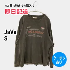 JaVa ジャバ Tシャツ/カットソー S ブラック 前面プリント バックプリント ミドル丈 長袖 クルーネック(丸首) メンズのサムネイル