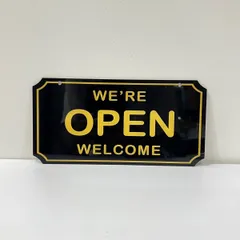 プラスチック看板 OPEN CLOSED 両面サイン 営業中 閉店中 店舗用 ドアサイン インテリア 20×10cm