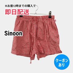 Sinoon シヌーン パンツ レッド レディース
