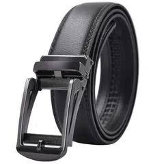 【特価セール】革 ブラック ブラウン メンズ オートロック式バックル レザー 紳士 穴無し ベルト ビジネス カジュアル カットフリータイプ ｢ロマネ・コンティ｣ 箱付き 115cm 125cm