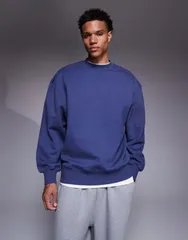 エイソス メンズ アウター パーカー・スウェット スウェット シャツ ASOS DESIGN premium heavyweight oversized sweatshirt in 400 gsm N
