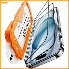 送料無料★iphone 15 ガラスフィルム 用 【米軍No.1規格航空材料&独創的なガイド枠】 2枚セット 全面保護 ｜在庫あり
