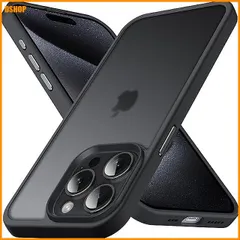 送料無料★Anqrp iPhone 15 Pro 用 ケース 半透明 耐衝撃 滑り止め 米軍MIL規格 指紋防止 マット 新着