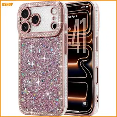 送料無料★Lafunda iPhone 17 Pro Max 用 ケース キラキラ ラメ ダイヤモンドストーン デコ 女 送料無料