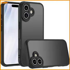 【期間限定】送料無料★iPhone 17 用 ケース PC背面 ブラック マット仕上け? いPhone 17 対応 半透明 カバー 