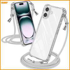 送料無料★iPhone 17 用の ケース クリア ショルダー (グレー)｜在庫あり