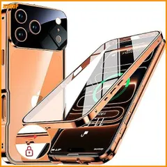 【即納】送料無料★NIANGUO【ロック機能付き・自動ポップアップボタン】iPhone17 Pro Max 用 ケース 両面強化