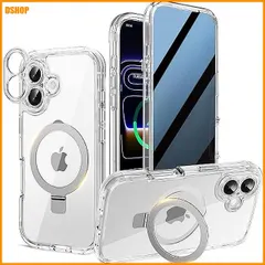 【激安】送料無料★【360°全方位保護＆見えない磁気スタンド】HAUTRKBG iPhone 17 透明プライバシー保護ケース(
