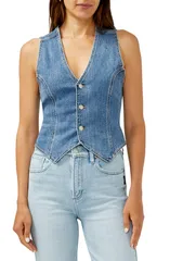 シルバー ジーンズ レディース ボトムス デニムパンツ ベスト Silver Jeans Co Classic Denim Vest Indigo インディゴ