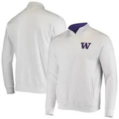 コロシアム メンズ アウター パーカー・スウェット ロゴ ジャケット Mens Colosseum White Washington Huskies Tortugas Logo QuarterZip