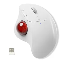 Ewin トラックボールマウス Bluetooth&2.4GHz両対応 3台同時接続 トラックボール 【NEWモデル】 ワイヤレス 親指 静音タイプ 高精度 エルゴノミクス 瞬時接続 無線マウス 7ボタン 進む/戻るボタン Windows/M 2d8918f1