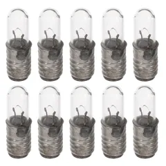 新品 LEDMOMO ミニ電球 E5 LED豆電球 顕微鏡用 高輝度 真空ランプ 小型 軽量 ポータブル 電気実験用交換電球 10個