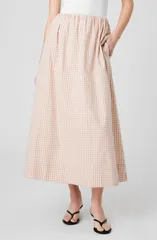 フレンチコネクション レディース ボトムスカート ギンガムチェック マキシ ギンガム French Connection Ginghamaxi Skirt PETITE GINGHAM ALMOND