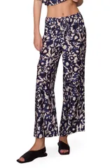 メロデイ レディース ボトムス カジュアルパンツ フラワー柄 プリント アンクル フラワー MELLODAY Floral Print Ankle Pants IVORY NAVY アイボリー