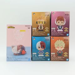 【未開封】僕のヒーローアカデミア フィギュア 5体セット 轟焦凍 爆豪勝己 麗日お茶子 ホークス ショートキャット FluffyPuffy SOFVICちゅ 一番くじ バンダイ バンプレスト ヒロアカ まとめ売り E-3-3