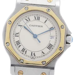 カルティエ CARTIER W2001583 サントスオクタゴン LM YGベゼル クォーツ メンズ _973621