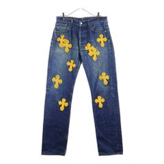 Y.A.R.N (ヤーン) ×Levi's クロスパッチ ストレートデニム 501 インディゴ