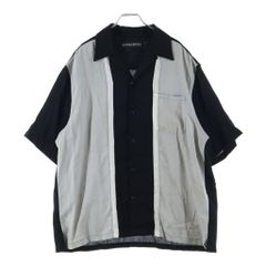 WACKO MARIA (ワコマリア) SWITCHING SHIRT 26SS-WMS-OC02 スイッチング シャツ 半袖 ブラック/グレー
