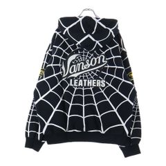 SUPREME (슈프림) 26SS × Vanson Leathers Spider-Man Zip Up Hooded Sweatshirt 반손 가죽 스파이더 맨 Zipup 후드 스웨트 셔츠 파커 블랙