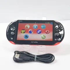 美品 PSVITA PCH 2000 レッド ブラック 1GB内蔵 PlayStation Vita FW3.60 遊べるセット 動作確認済み ソニー プレイステーション psvita vita2000 管理番号M2190