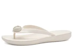 フィットフロップ レディース シューズ サンダル FitFlop Iqushion GlossyButton FlipFlops Cream クリーム