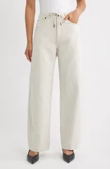 フレーム レディース ボトムス レギンス コットン リネン ジーンズ FRAME The Off Duty Drawstring Bow Cotton Linen Jeans NATURAL ECRU