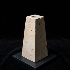 t*4様 天然大理石トラバーチングレー 2個セット｜高級インテリア