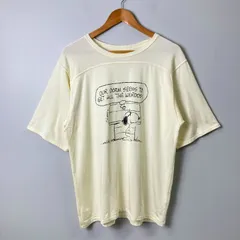 ヘルスニット Healthknit × ロク ユナイテッドアローズ 6(ROKU) UNITED ARROWS コラボ SNOOPY フットボール Tシャツ【M】イエロー系／黄色系