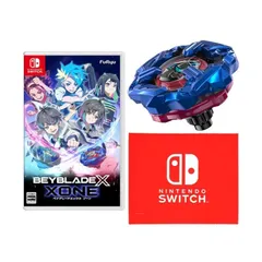 ベイブレードエックス XONE (ベイブレードエックス ゾーン) -Switch 【特典】「シノビナイフ4-60LF メタルコート:ブルー」 Nintendo Switch ロゴデザイン マイクロファイバークロス 同梱