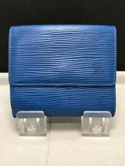 LOUIS VUITTON　ルイヴィトン　三つ折り財布　Wホック　エピ　レザー　ブルー系　3154